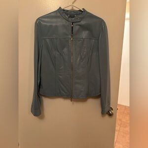 Danier Light Blue Leather Jacket